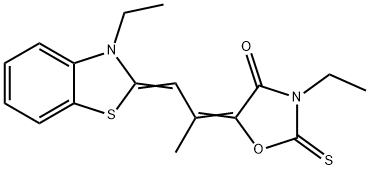 3-エチル-5-[2-(3-エチルベンゾチアゾール-2(3H)-イリデン)-1-メチルエチリデン]-2-チオキソ-4-オキサゾリジノン 化学構造式