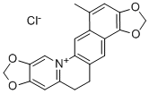 5,6-ジヒドロ-2,3:9,10-ビス(メチレンジオキシ)-13-メチルジベンゾ[a,g]キノリジニウム 化学構造式
