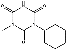 1,3,5-Triazine-2,4,6(1H,3H,5H)-trione, 1-cyclohexyl-3-methyl- 结构式