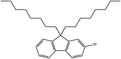 2-Bromo-9,9-dioctyl fluorene Struktur