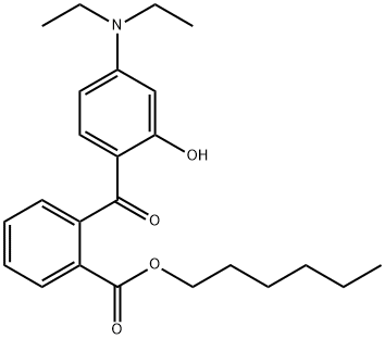 Diethylamino hydroxybenzoyl hexyl benzoate Struktur