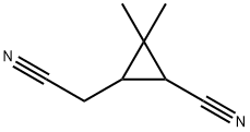 Cyclopropaneacetonitrile, 3-cyano-2,2-dimethyl- (9CI) Structure