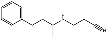 3-[(1-甲基-3-苯基丙基)氨基]丙腈 结构式
