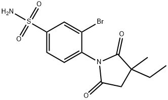 3-Bromo-4-(3-ethyl-3-methyl-2,5-dioxopyrrolidin-1-yl)benzenesulfonamide,30279-48-2,结构式