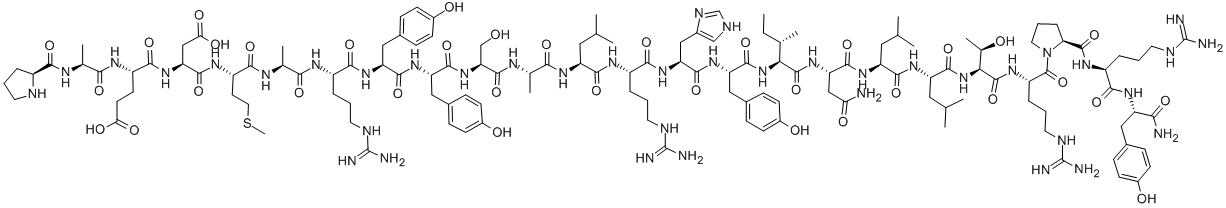 (LEU31,PRO34)-NEUROPEPTIDE Y (13-36) (HUMAN, RAT) 结构式