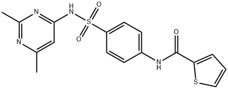 N-(4-{[(2,6-dimethyl-4-pyrimidinyl)amino]sulfonyl}phenyl)-2-thiophenecarboxamide 结构式