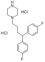 1-(4,4-Bis(p-fluorophenyl)butyl)piperazine dihydrochloride,30297-96-2,结构式
