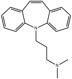 5-[3-(ジメチルアミノ)プロピル]-5H-ジベンゾ[b,f]アゼピン 化学構造式