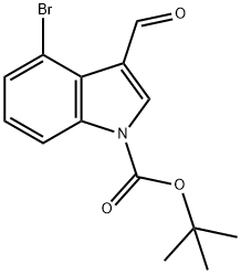 4-BROMO-3-FORMYLINDOLE-1-CARBOXYLIC ACID TERT-BUTYL ESTER,303041-88-5,结构式