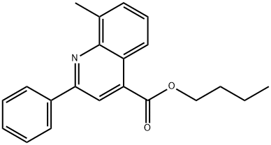 butyl 8-methyl-2-phenyl-4-quinolinecarboxylate 结构式