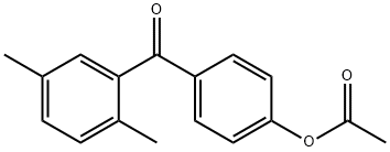 4-(2,5-二甲基苯甲酰基)乙酸苯酯 结构式