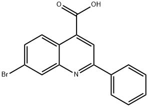 7-BROMO-2-PHENYLQUINOLINE-4-CARBOXYLIC ACID 化学構造式