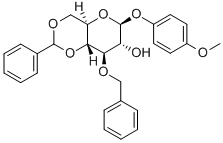 4-甲氧苯基-3-O-苄基-4,6-O-苯亚甲基-Β-D-吡喃葡萄糖苷, 303127-81-3, 结构式