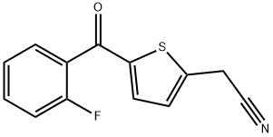 2-[5-(2-氟苯甲酰基)-2-噻吩基]乙腈,303144-50-5,结构式