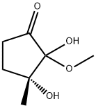 Cyclopentanone, 2,3-dihydroxy-2-methoxy-3-methyl-, (3R)- (9CI) 结构式