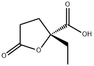 2-Furancarboxylicacid,2-ethyltetrahydro-5-oxo-,(2R)-(9CI) Structure