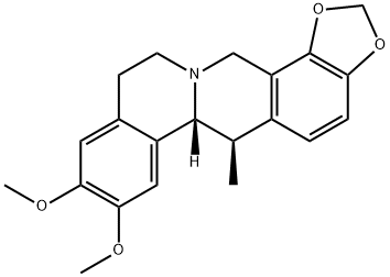 (6R,6aR)-6,6a,11,14-Tetrahydro-8,9-dimethoxy-6-methyl-12H-benzo[a]-1,3-benzodioxolo[4,5-g]quinolizine,30342-06-4,结构式