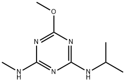 2-イソプロピルアミノ-4-メトキシ-6-メチルアミノ-1,3,5-トリアジン 化学構造式