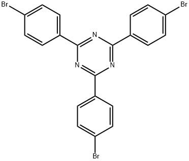 2,4,6-トリス(4-ブロモフェニル)-1,3,5-トリアジン 化学構造式