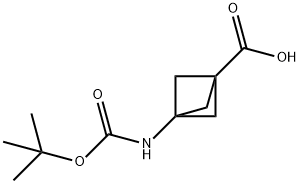 3-[(TERT-BUTOXYCARBONYL)AMINO]BICYCLO[1.1.1]PENTANE-1-CARBOXYLIC ACID Struktur