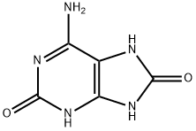 6-アミノ-1H-プリン-2,8(3H,7H)-ジオン 化学構造式