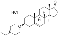 (3β-[2-(ジエチルアミノ)エトキシ]アンドロスタ-5-エン-17-オン)·塩酸塩 化学構造式