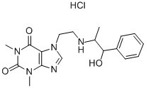 [R-(R*,S*)]-3,7-dihydro-7-[2-[(2-hydroxy-1-methyl-2-phenylethyl)amino]ethyl]-1,3-dimethyl-1H-purine-2,6-dione monohydrochloride Structure