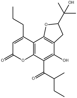 30390-04-6 2,3-Dihydro-4-hydroxy-2-(1-hydroxy-1-methylethyl)-5-(2-methyl-1-oxobutyl)-9-propyl-7H-furo[2,3-f][1]benzopyran-7-one