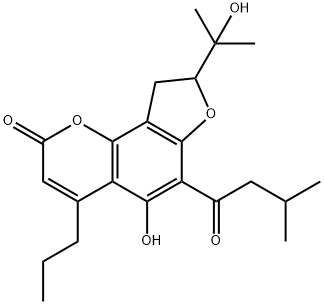 30390-14-8 8,9-Dihydro-5-hydroxy-8-(1-hydroxy-1-methylethyl)-6-(3-methyl-1-oxobutyl)-4-propyl-2H-furo[2,3-h]-1-benzopyran-2-one