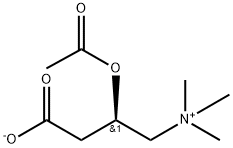(R)-3-カルボキシラト-2-(アセチルオキシ)-N,N,N-トリメチル-1-プロパンアミニウム 化学構造式