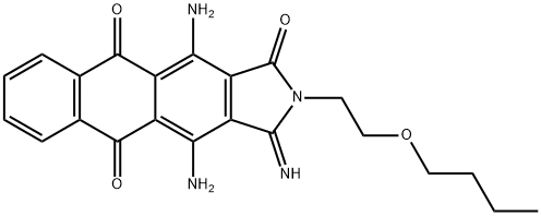 4,11-diamino-2-(2-butoxyethyl)-2,3-dihydro-3-imino-1H-naphth[2,3-f]isoindole-1,5,10-trione,30415-45-3,结构式
