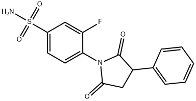 4-(2,5-Dioxo-3-phenyl-1-pyrrolidinyl)-3-fluorobenzenesulfonamide 结构式