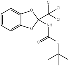 Carbamic acid, [2-(trichloromethyl)-1,3-benzodioxol-2-yl]-, 1,1-dimethylethyl ester (9CI) Structure