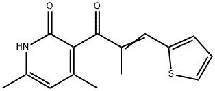 4,6-dimethyl-3-[2-methyl-3-(2-thienyl)acryloyl]-2(1H)-pyridinone Structure