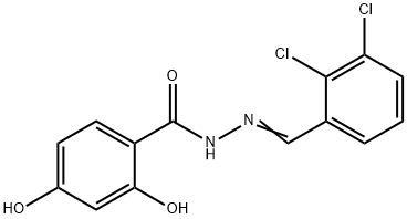 N'-(2,3-dichlorobenzylidene)-2,4-dihydroxybenzohydrazide 化学構造式