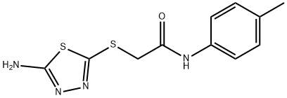 2-[(5-amino-1,3,4-thiadiazol-2-yl)sulfanyl]-N-(4-methylphenyl)acetamide Structure