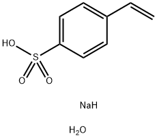 4-STYRENESULFONIC ACID, SODIUM SALT HYDRATE 化学構造式