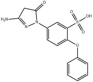 5-(3-AMINO-5-OXO-2-PYRAZOLIN-1-YL)-2-PHENOXYBENZENESULFONIC ACID Structure