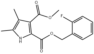 1H-Pyrrole-2,3-dicarboxylicacid,4,5-dimethyl-,2-[(2-fluorophenyl)methyl]3-methylester(9CI) Structure