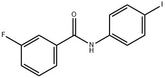 3-フルオロ-N-(4-ヨードフェニル)ベンズアミド 化学構造式