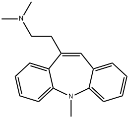 10-(2-(Dimethylamino)ethyl)-5-methyl-5H-dibenz(b,f)azepine 结构式