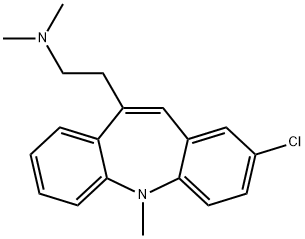 2-Chloro-10-[2-(dimethylamino)ethyl]-5-methyl-5H-dibenz[b,f]azepine,30490-63-2,结构式