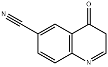 6-Quinolinecarbonitrile, 3,4-dihydro-4-oxo- 化学構造式