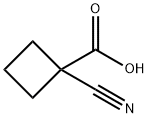 1-cyanocyclobutanecarboxylic acid 化学構造式