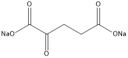 2-ケトグルタル酸 二ナトリウム 化学構造式