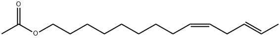 酢酸[(9Z,12E)-9,12-テトラデカジエニル] 化学構造式