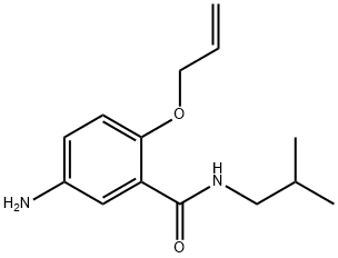 2-(アリルオキシ)-5-アミノ-N-イソブチルベンズアミド 化学構造式