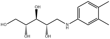 1-[(3,4-ジメチルフェニル)アミノ]-1-デオキシ-D-リビトール 化学構造式
