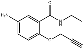 5-アミノ-N-エチル-2-(2-プロピニルオキシ)ベンズアミド 化学構造式