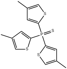 Tris(4-methyl-2-thienyl)phosphine sulfide 结构式